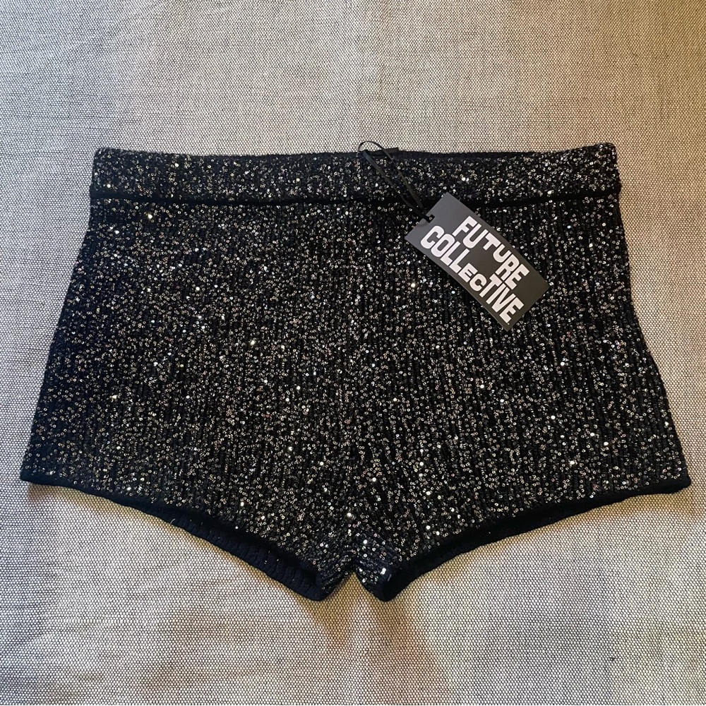 Future Collective - Sequin sweater hot pants, Large